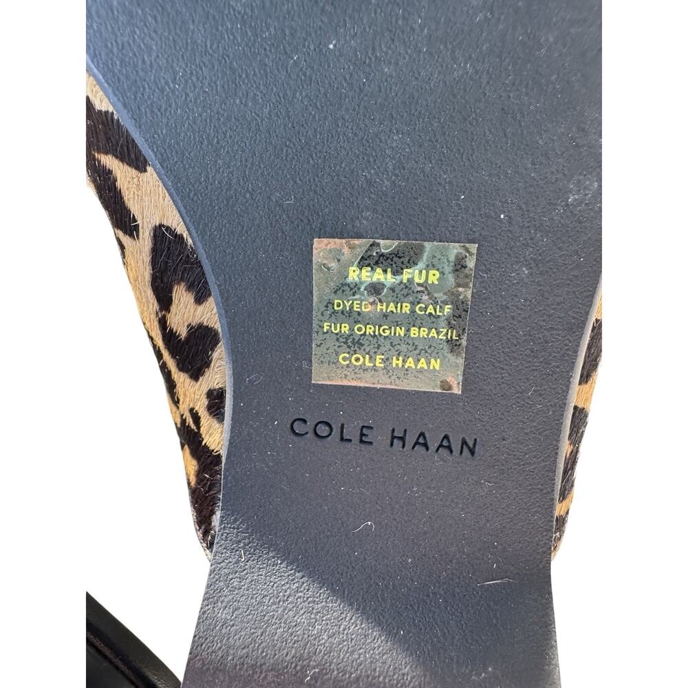 Cole Haan Women's 7.5 Piper Leopard Print Calf Hair Mules Elegant Wedding Guest - Picture 5 of 12